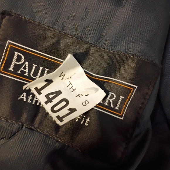 Paulo Solari Athletic Fit Blazer 46L Blue Plaid Wool Sport Coat 4 Button No Vent - Picture 9 of 12